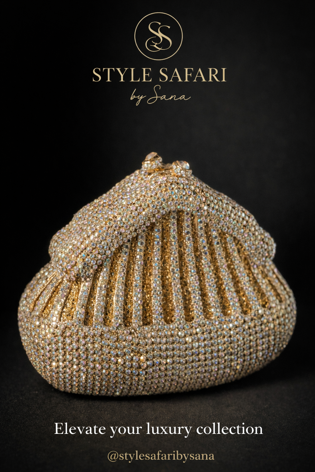 ✨ Luxury Imported Swarovski Crystal Evening Clutch Bag for Weddings & Party Wear ✨