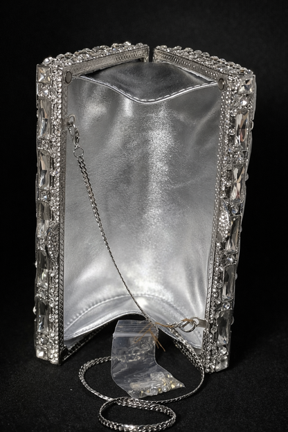 ✨ Luxury Crystal Brick Swarovski Clutch
Premium Designer Party & Bridal Evening Bag 💎