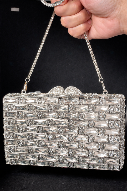 ✨ Luxury Crystal Brick Swarovski Clutch
Premium Designer Party & Bridal Evening Bag 💎