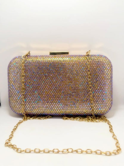 Ruby Sparkle Evening Clutch – Luxury Bling Party Bag