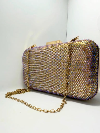 Ruby Sparkle Evening Clutch – Luxury Bling Party Bag