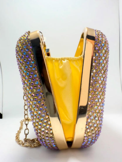Ruby Sparkle Evening Clutch – Luxury Bling Party Bag