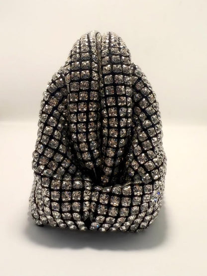 Luxury Bling Crystal Clutch Bag – Available in Blue, Silver & Gold