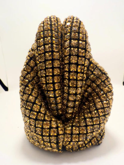Luxury Bling Crystal Clutch Bag – Available in Blue, Silver & Gold