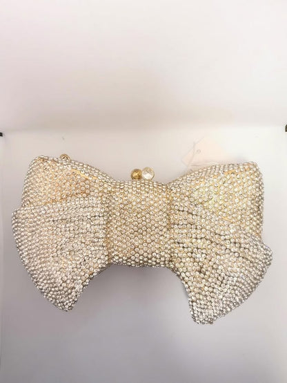 Luxury Gold & Sliver Bow Swarovski Crystal Clutch – Bridal & Party Edition ✨